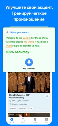 English Shadowing: Speak Pro iPhone screenshot 2