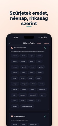 Névtárs – Babanév pároknak iPhone screenshot