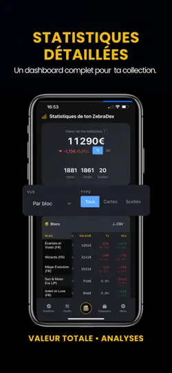Capture d'écran de ZebraDex - Cartes & Prix TCG sur iPhone 5