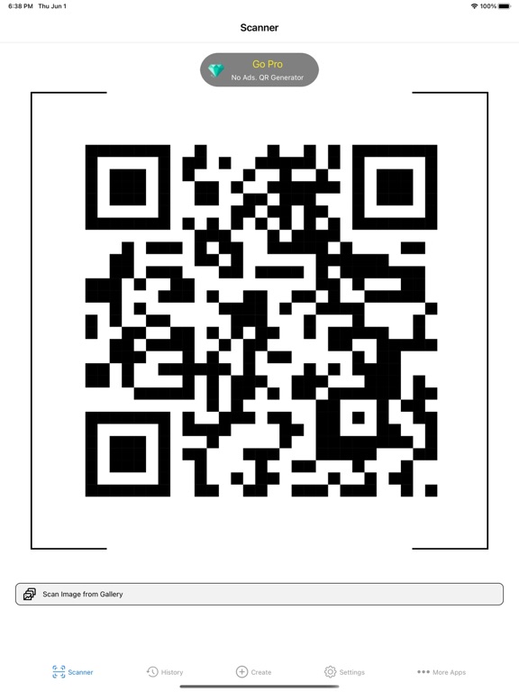 QR Code Reader + Barcode App iPad screenshot 1 - Utilities app