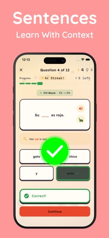 Language Vocabulary Game iPhone screenshot