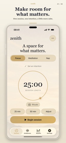 Zenith: Focus Timer & Sounds Screenshot 1 of 5