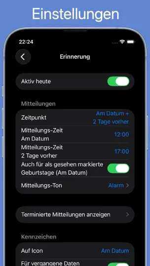 Screenshot von BirthdaysPro HD auf dem iPhone 7