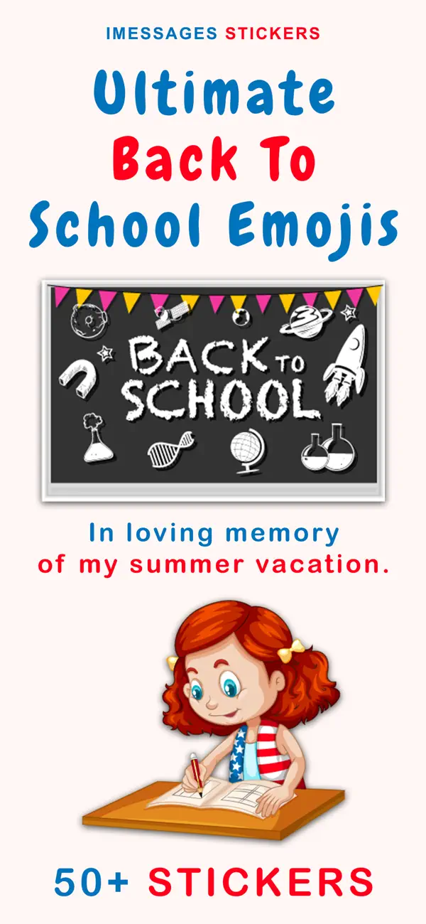 Screenshot #1 pour Ultimate Back To School Emojis