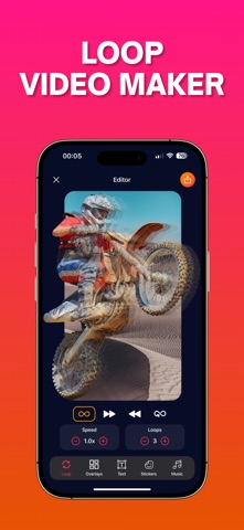 Loop Video Maker - Loopiq iPhone screenshot