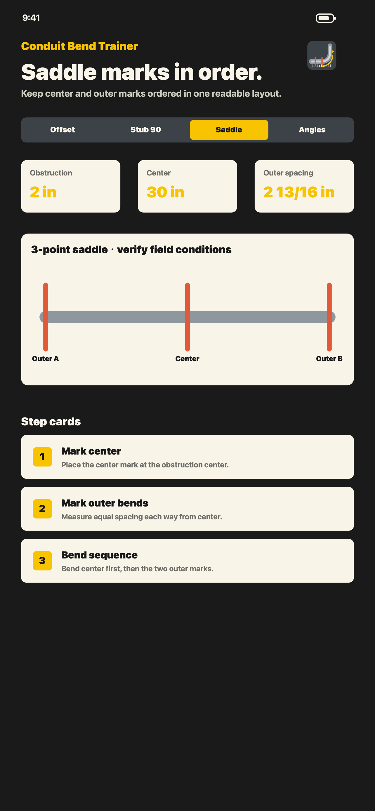 Conduit Bend Trainer screenshot 3