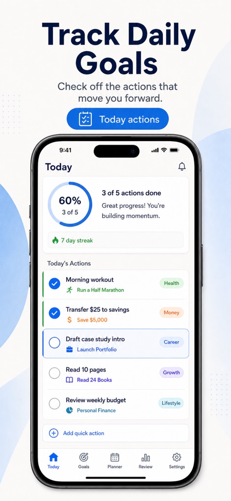 Goal Setting Planner - Lifestyle App | MWM