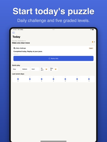 Sudoku Proof: Daily Logic iPad screenshot