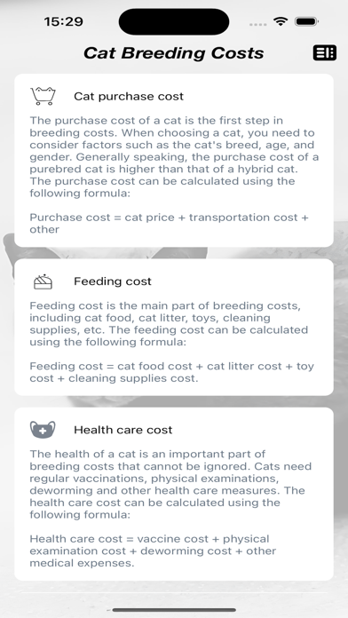 Screenshot #2 pour CatBreedingCosts