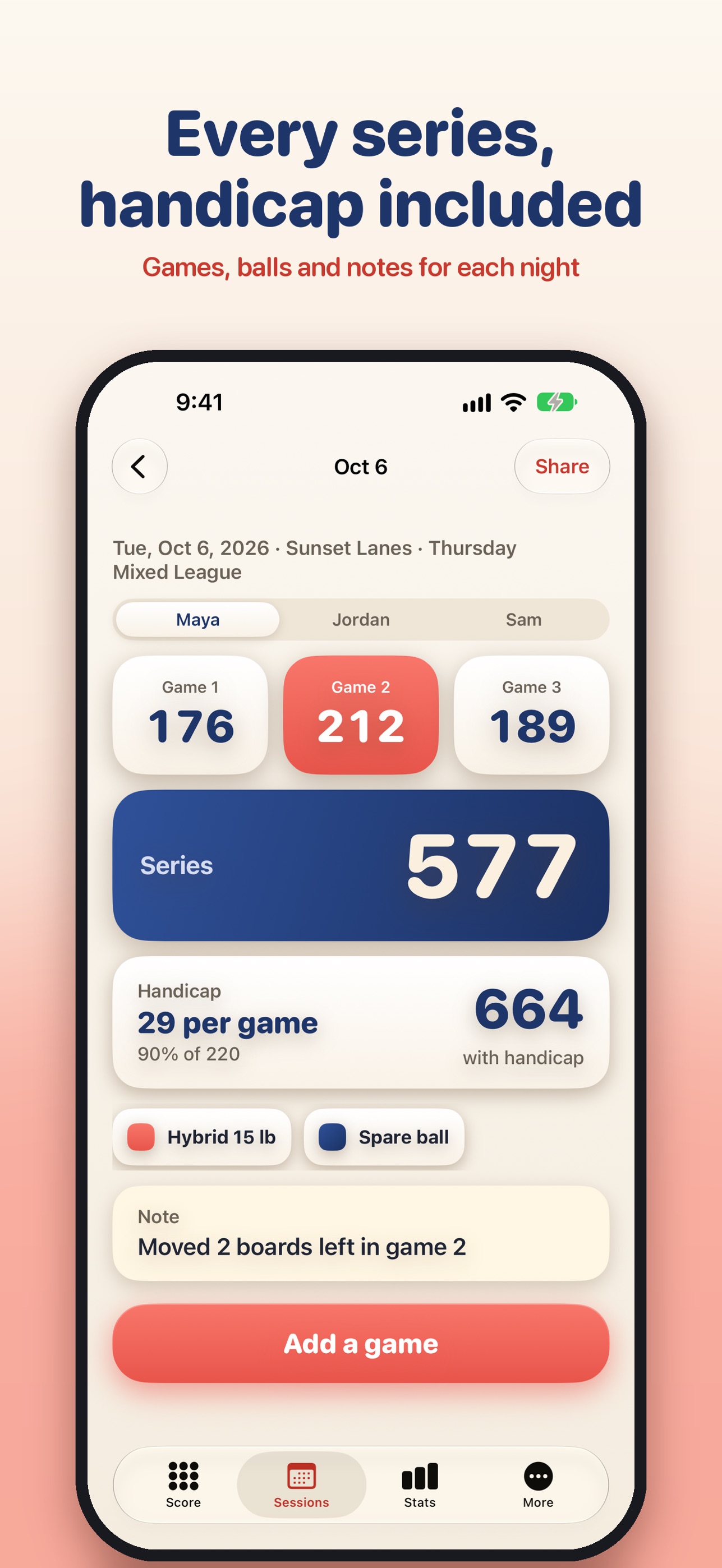 Screenshot 4 of Sparewise: Bowling Tracker