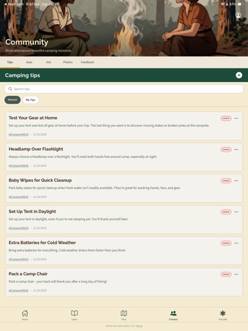 Complete Camping App iPad screenshot