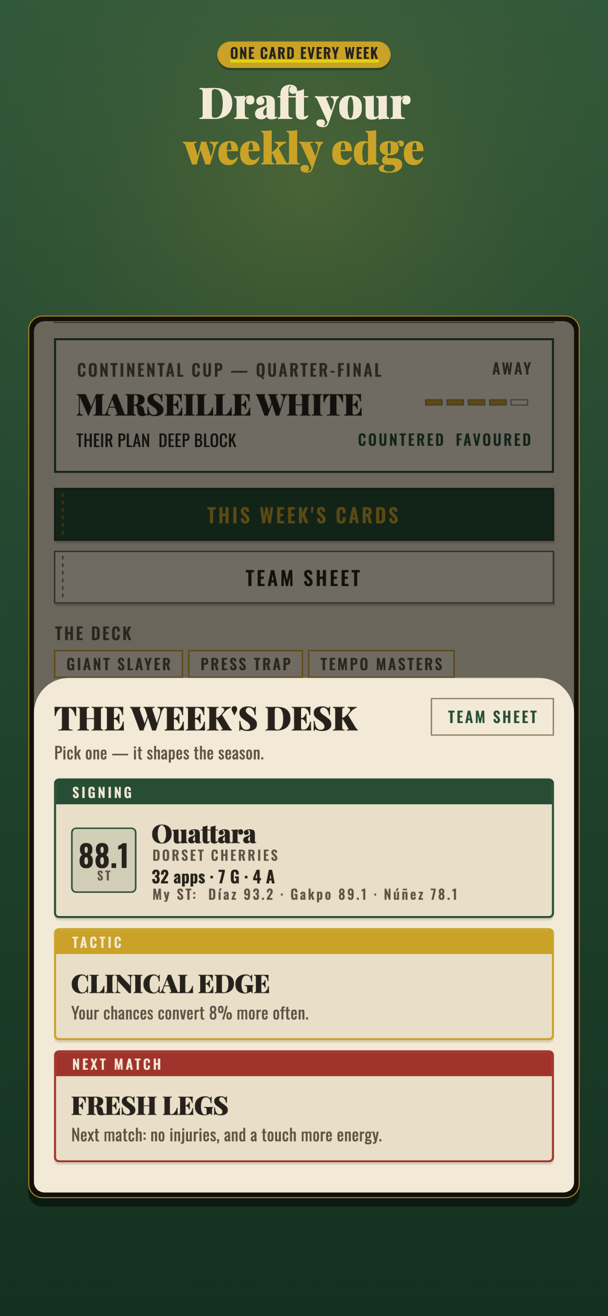Road to Treble: Football Draft screenshot 3