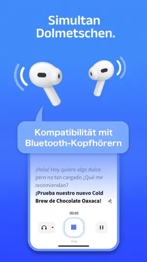 Screenshot von Owll Translator: KI-Sprachklon auf dem iPhone 6