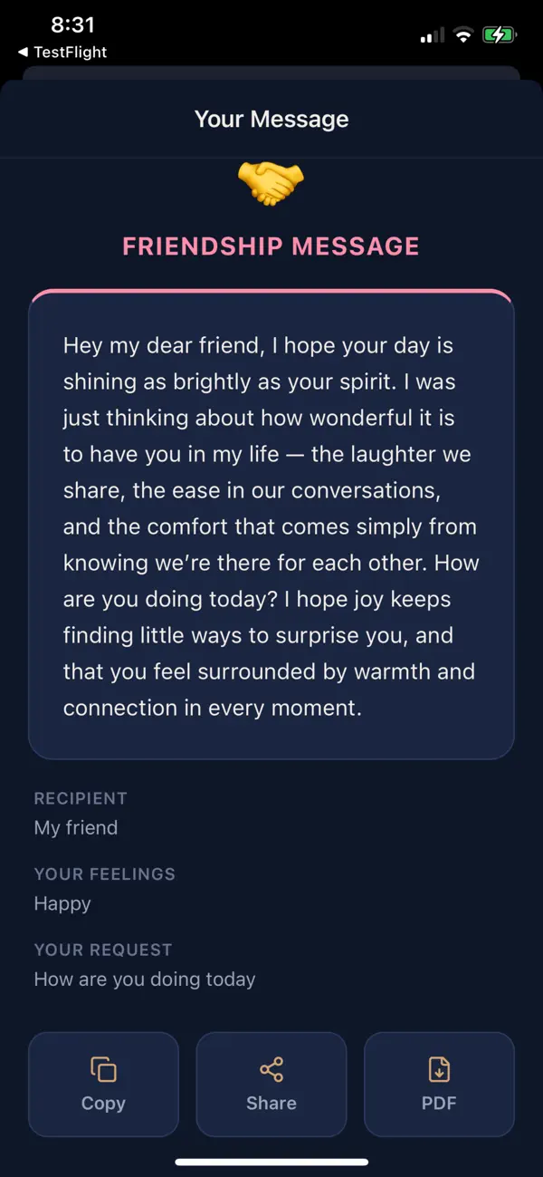 Screenshot #3 pour AI Feel Write