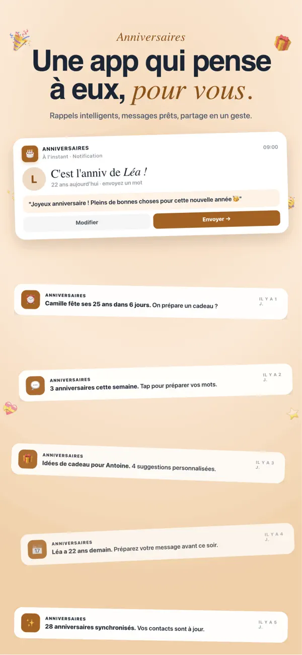 Screenshot #1 pour Anniv (f8fd6a)