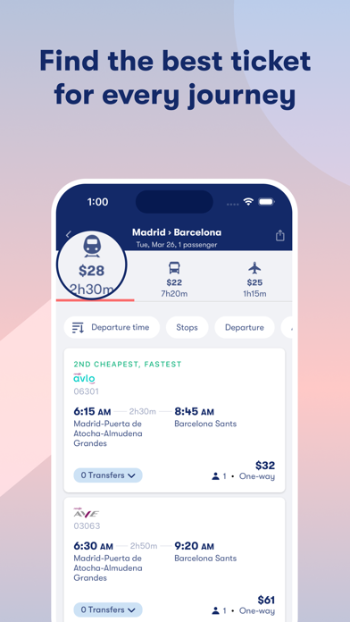 Omio: Book Train, Bus & Flight Screenshot