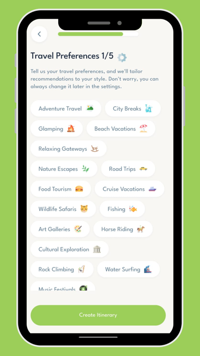 Tour Trip itinerary Planner AI Screenshot
