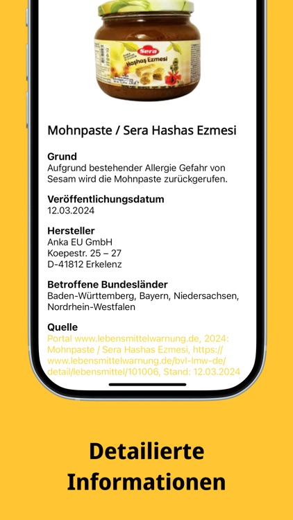 Food Recall - Produktrückrufe