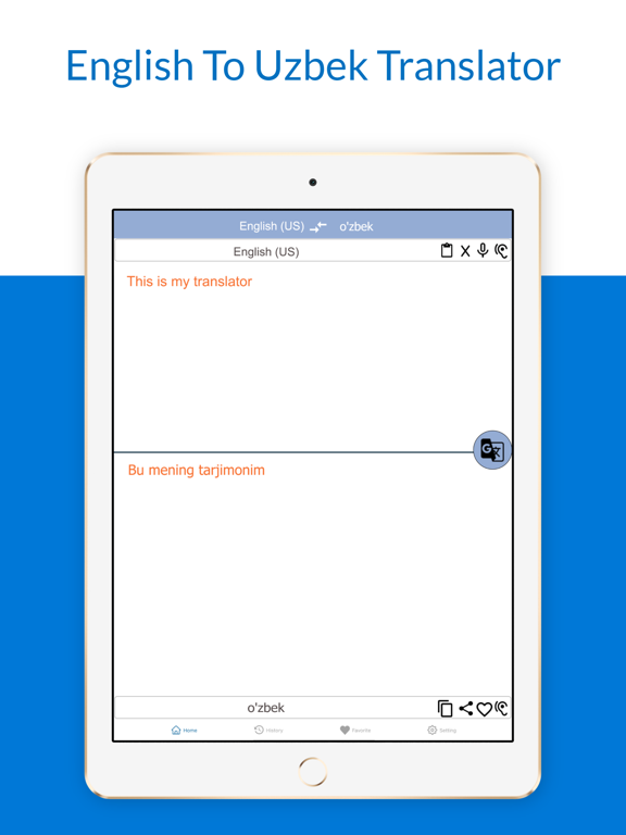 English To Uzbek Translation iPad screenshot