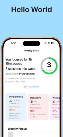 Focus Lock : Pomodoro Timer iPhone screenshot