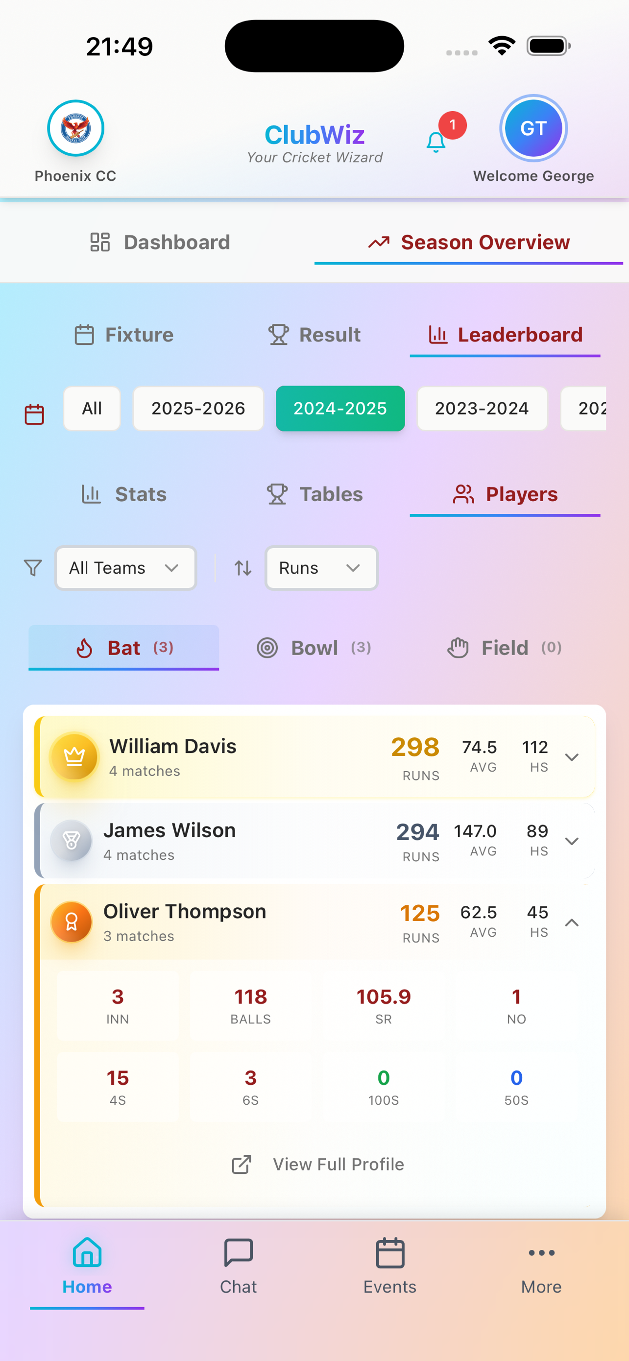 ClubWiz screenshot 6