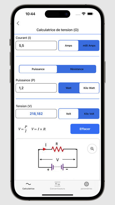 Screenshot #2 pour Calculatrice Electrique