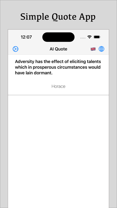 Screenshot 1 of AI Quote App