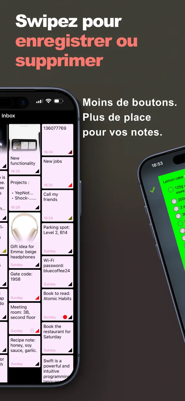 Screenshot #2 pour Notes simples - YepNotes