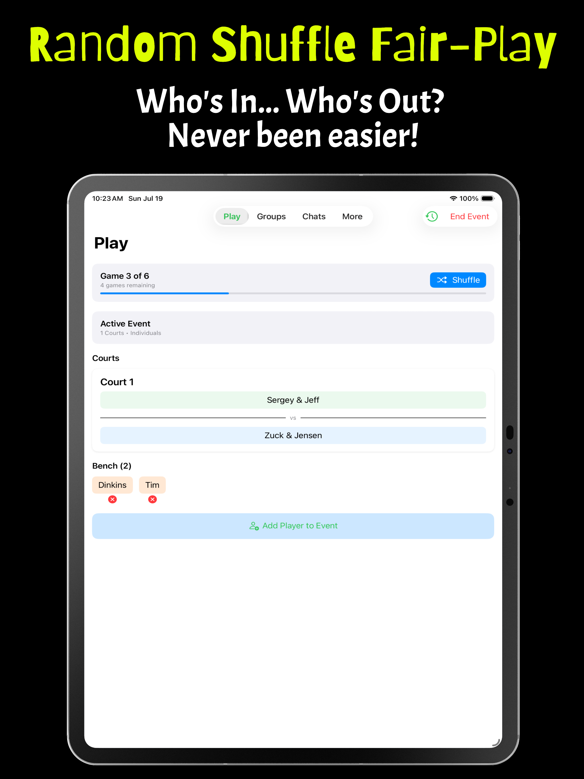Pickleball Blender: Shuffle screenshot 12