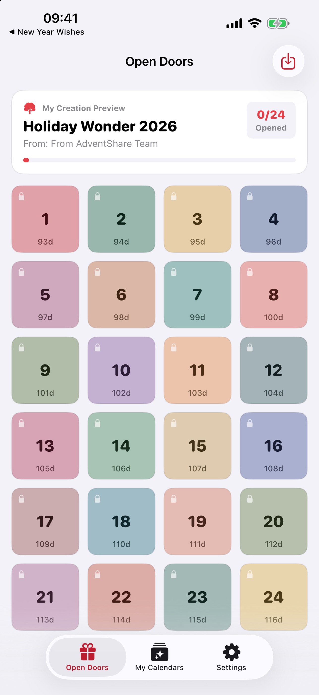 Screenshot 1 of Advent Calendar You Make