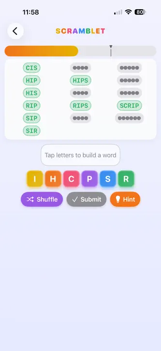 Scramblet - Word Puzzle Game screenshot 9