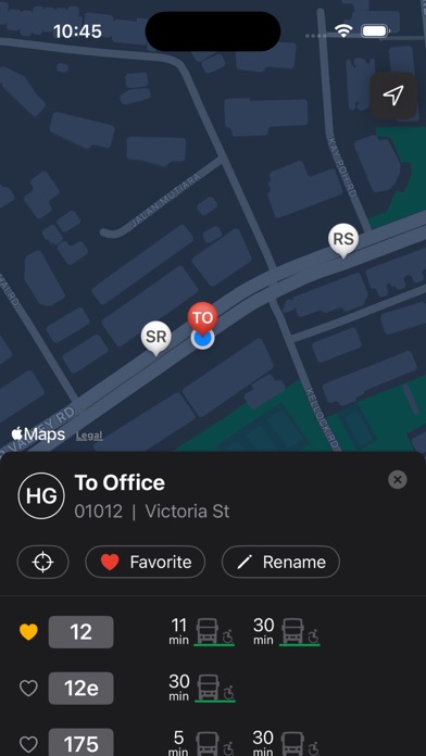 Arriving: SG Bus Timing iPhone screenshot 1 - Navigation app