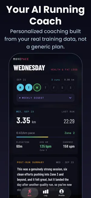 MovePace: AI Running Coach screenshot 1