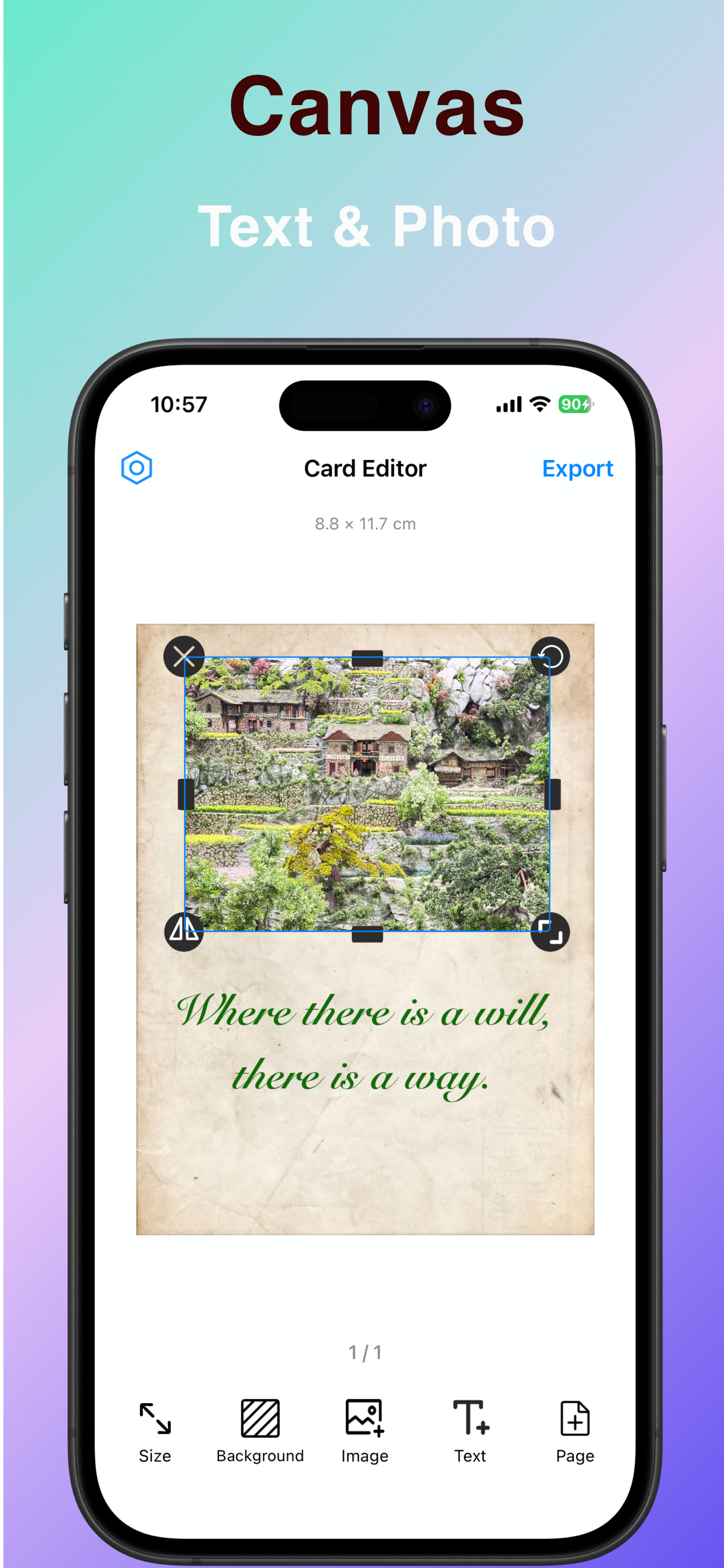 TextCanvas-Beautify text card screenshot 3