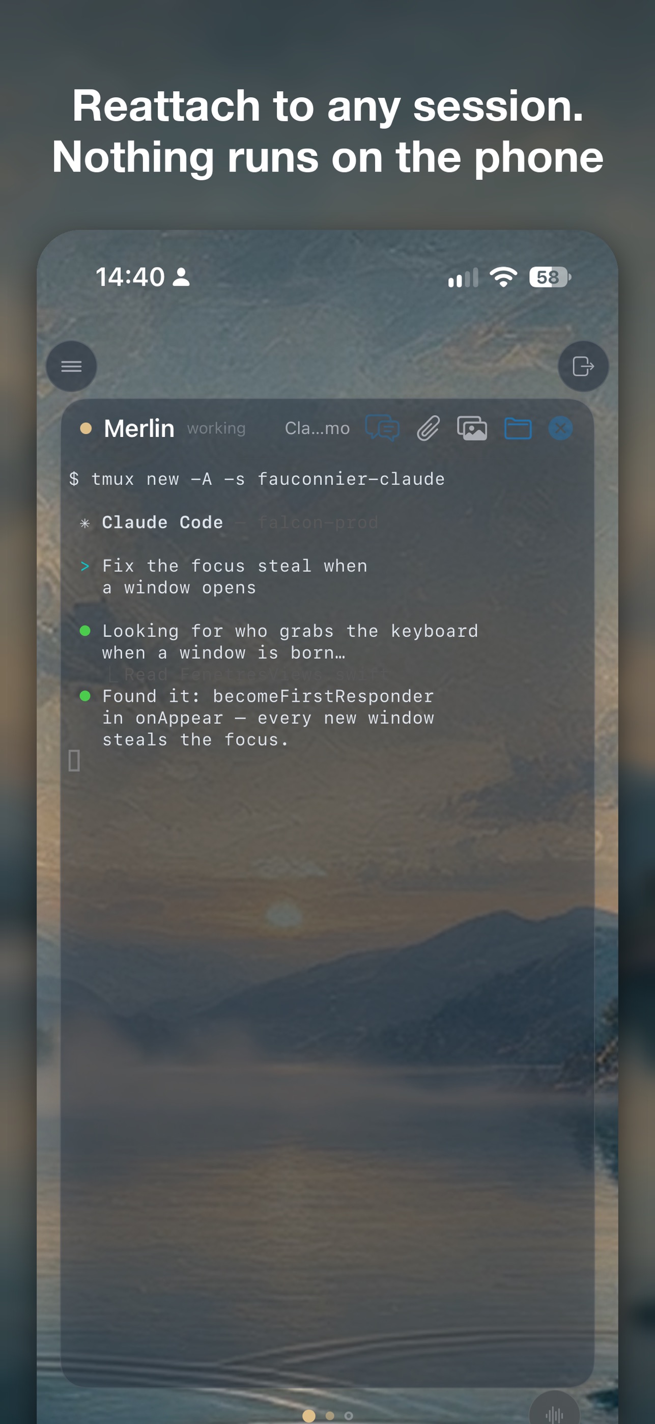 Screenshot 3 of Perchoir: Coding Agents