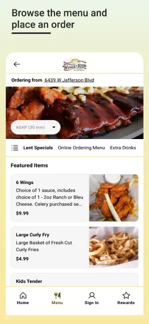 Buffalo Wings and Ribs screenshot 2