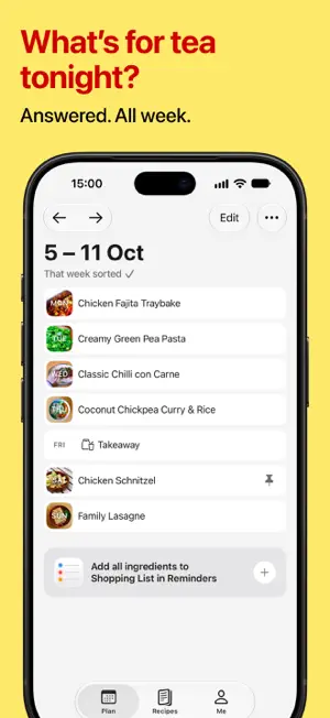 TeaTonight: Dinner Planner screenshot 1