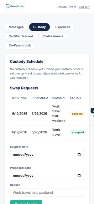 ParentDocket screenshot 2