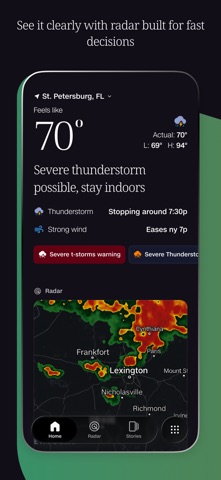 CNN Weather app screenshot