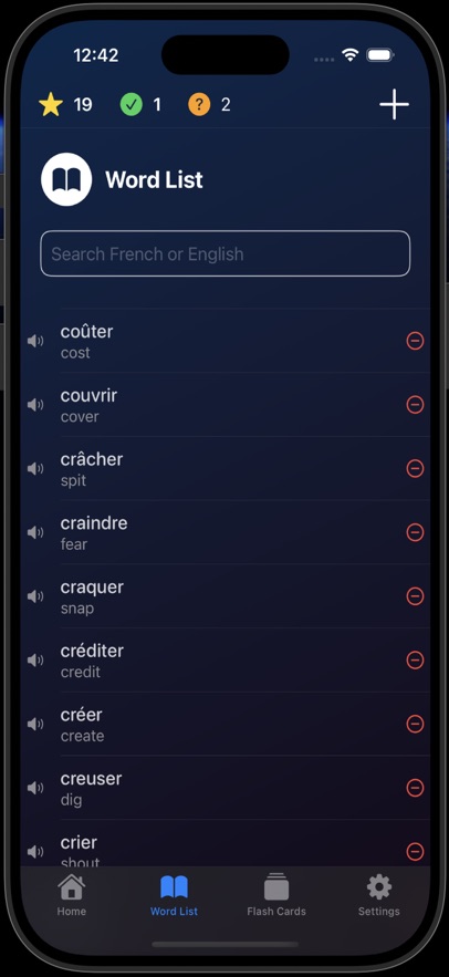 Luna: French Verbs Test
