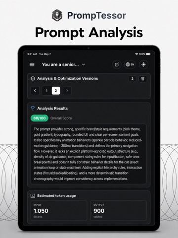 PrompTessor - AI Prompt iPad screenshot