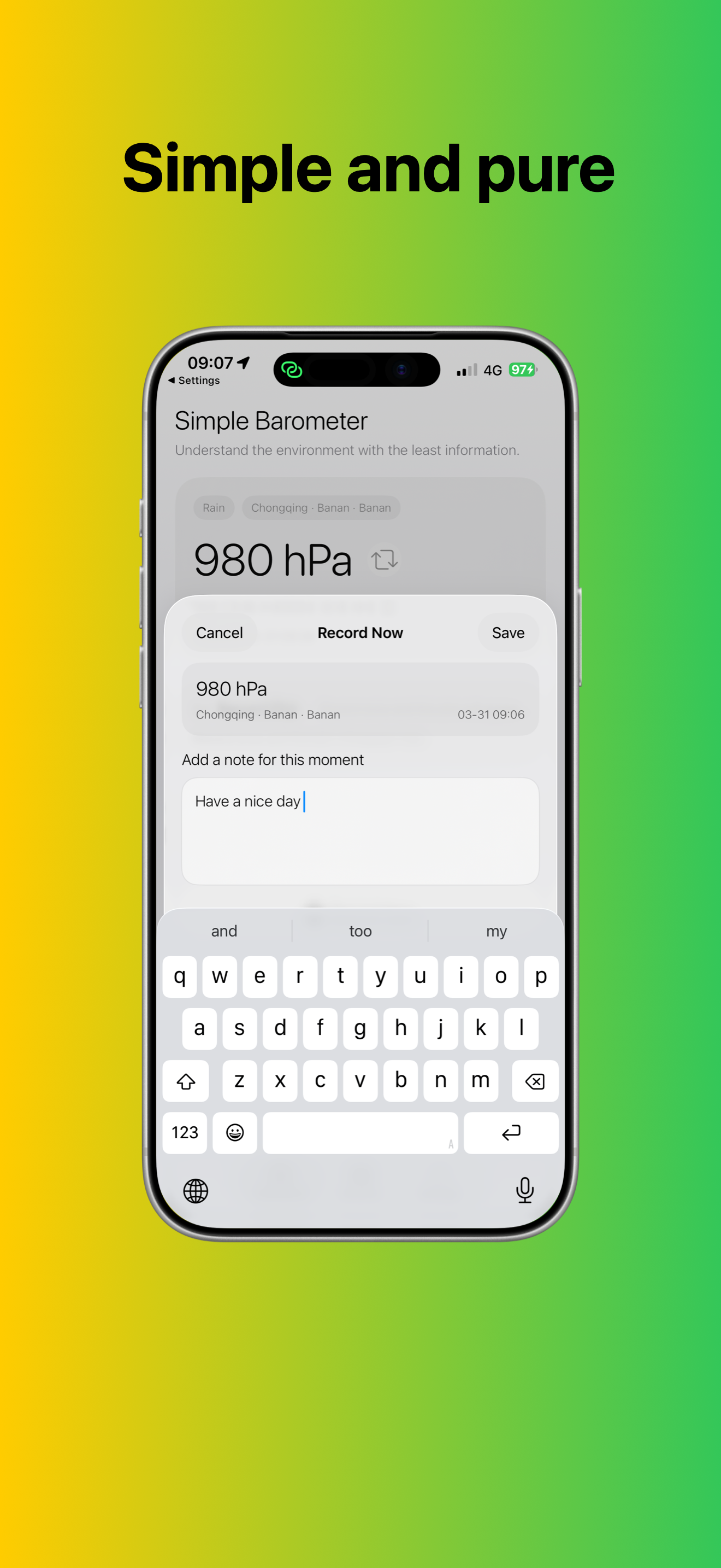 Clean Barometer screenshot 3