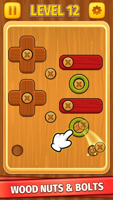 Wood Nuts & Bolts Screw Puzzle Screenshot