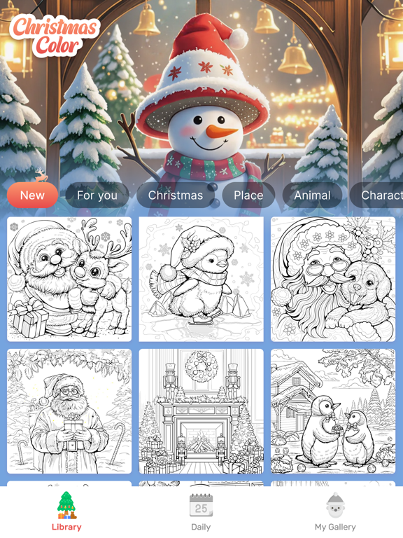 Christmas Color by Number Game iPad screenshot 9 - Games app