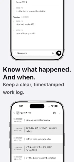 Lognote: Timestamped Notes screenshot 2
