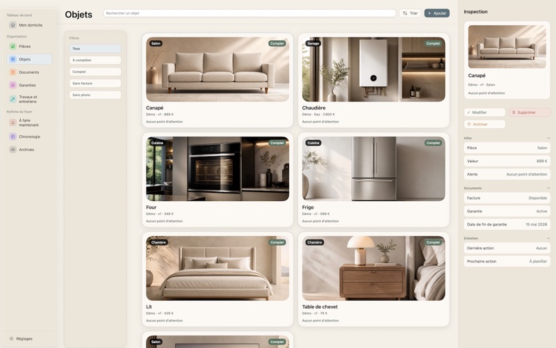 Gestion Domicile screenshot