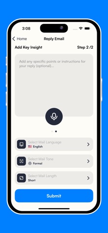AI Email Writer: Letter Writer iPhone screenshot
