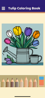 Tulip Coloring Book screenshot 2