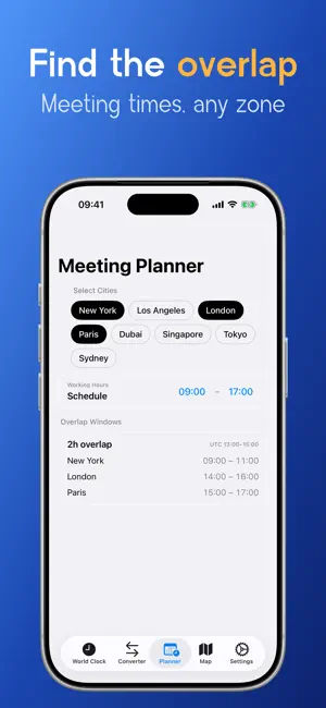 Clovk: World Clock & Time Zone screenshot 1