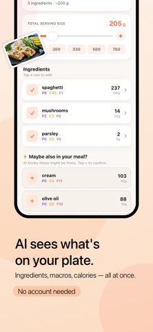 Porcion - Calorie Tracker Screenshot 3 of 7